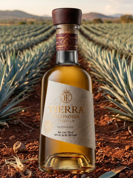 Tequila Reposado en el campo